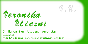 veronika ulicsni business card